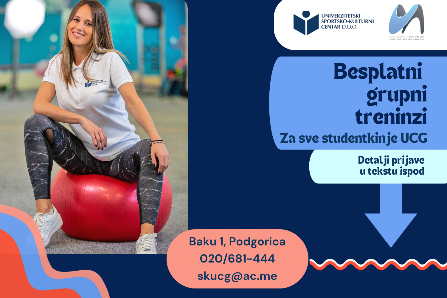 Besplatni grupni treninzi za sve studentkinje UCG – SPUCG